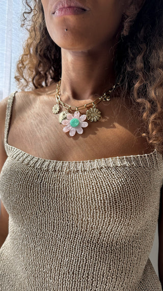 Collier Marguerite (rose)