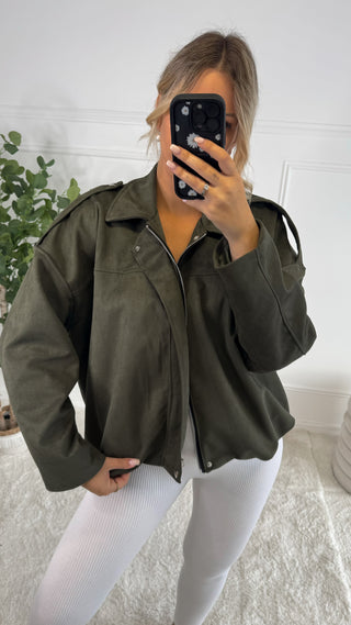 Veste en daim (kaki) 🇮🇹