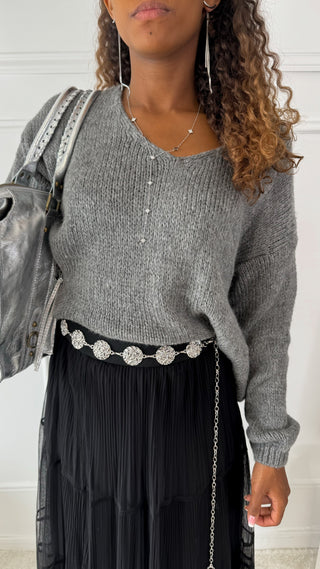 Pull Ambre (gris) 🇮🇹