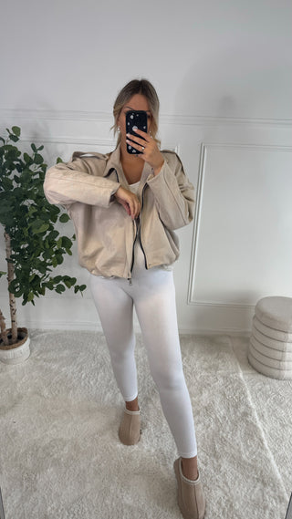 Veste en daim (beige) 🇮🇹