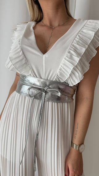 Ceinture argenté (100% cuir)