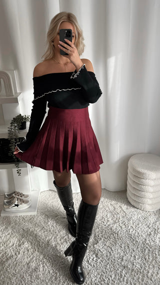 Top Bardot (noir)