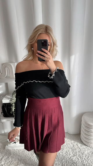 Top Bardot (noir)