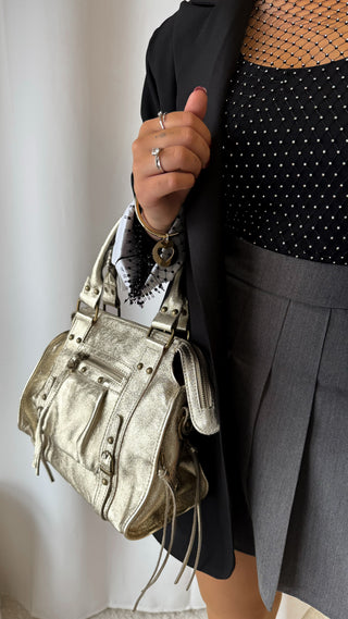 Sac en cuir Gossip (doré) MOYEN 🇮🇹