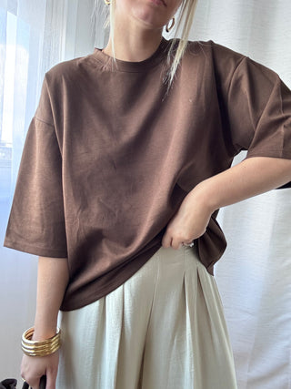 T-shirt COEUR PRÉCIEUX (marron chocolat)