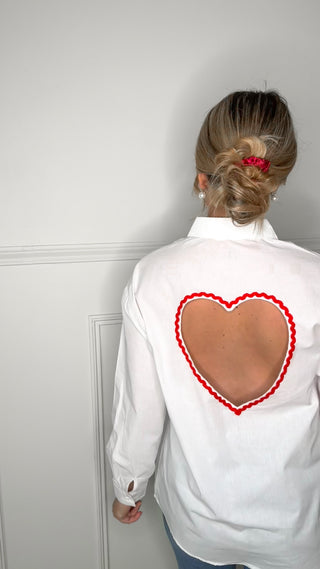 Chemise cœur (blanche)