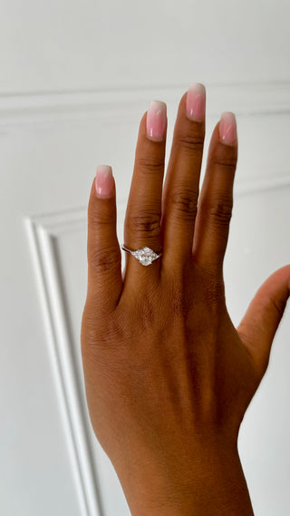 Bague diamant (argenté)