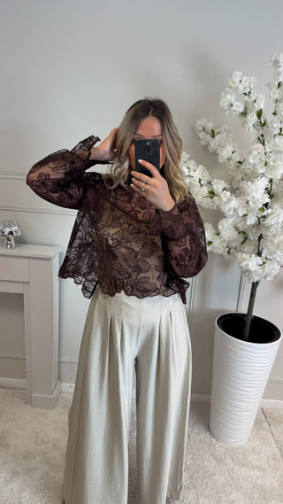 Dos nu Bridgerton (marron chocolat)