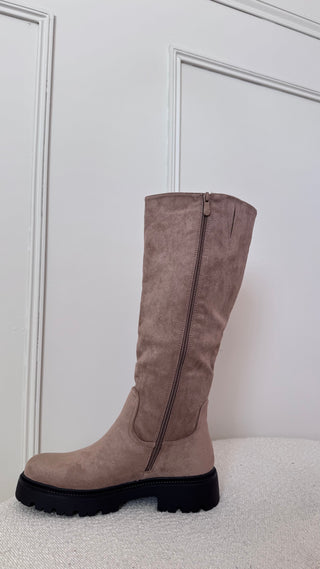 Bottes La Suédine Beige
