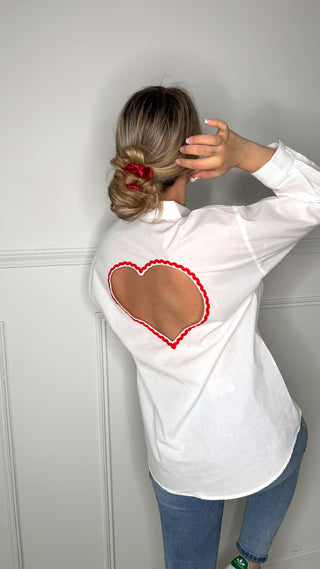 Chemise cœur (blanche)