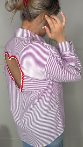Chemise cœur (violette)