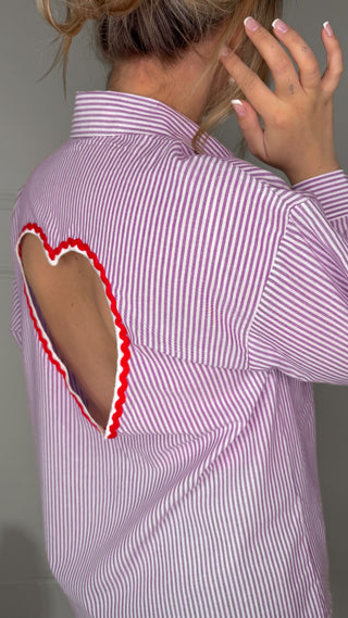 Chemise cœur (violette)