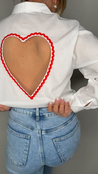 Chemise cœur (blanche)