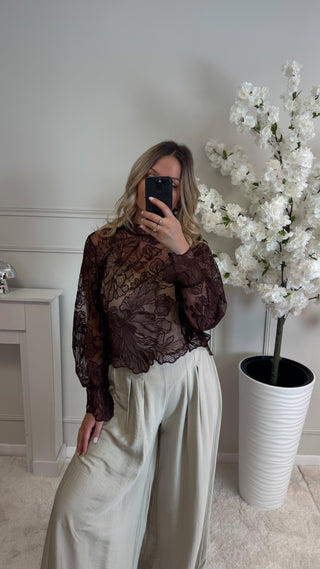 Dos nu Bridgerton (marron chocolat)