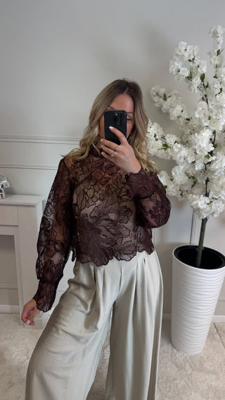 Dos nu Bridgerton (marron chocolat)