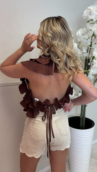 Top Baby Pearl (marron)