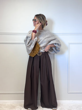 Pantalon L’ALLURE (marron chocolat)
