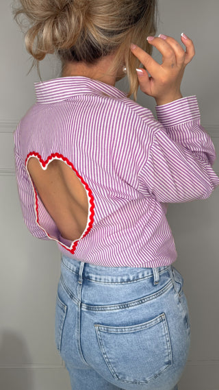 Chemise cœur (violette)