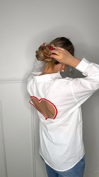 Chemise cœur (blanche)