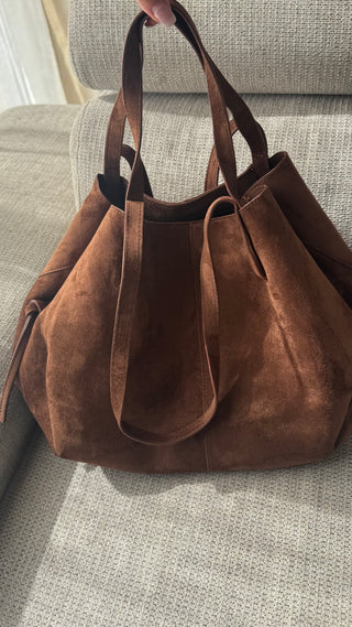 Sac ESSENTIEL en daim (Camel)