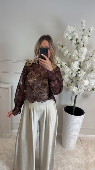Dos nu Bridgerton (marron chocolat)