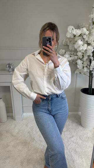 Chemise cœur (blanche)