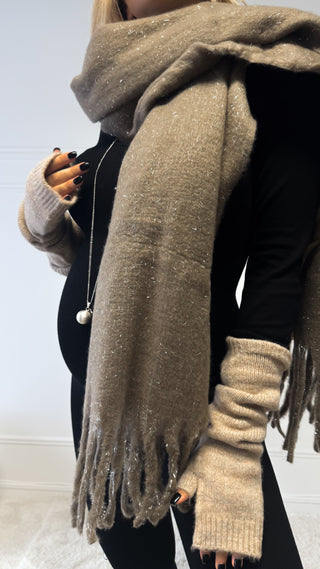 Écharpe étoile filante (taupe)