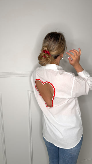 Chemise cœur (blanche)