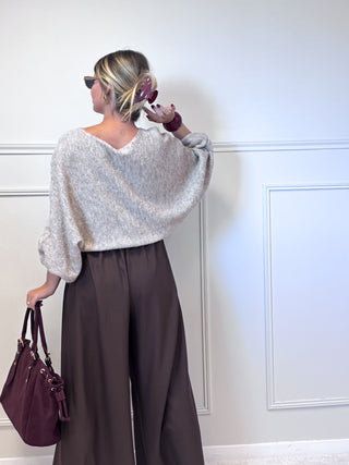 Pantalon L’ALLURE (marron chocolat)