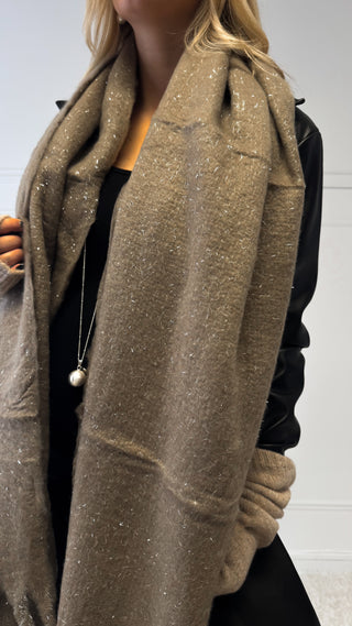 Écharpe étoile filante (taupe)