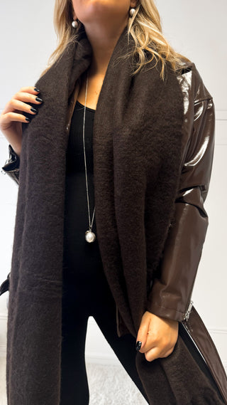 Écharpe cocooning (marron chocolat)