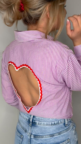 Chemise cœur (violette)