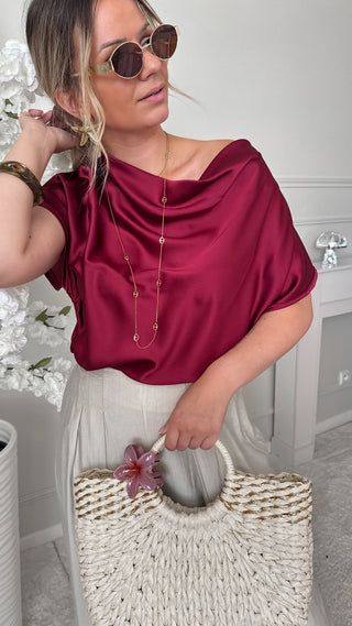 Top satin (bordeaux) 🇮🇹