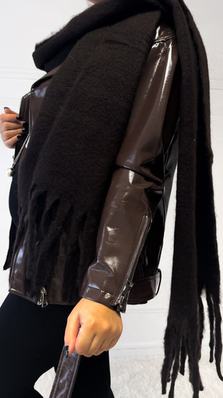 Écharpe cocooning (marron chocolat)