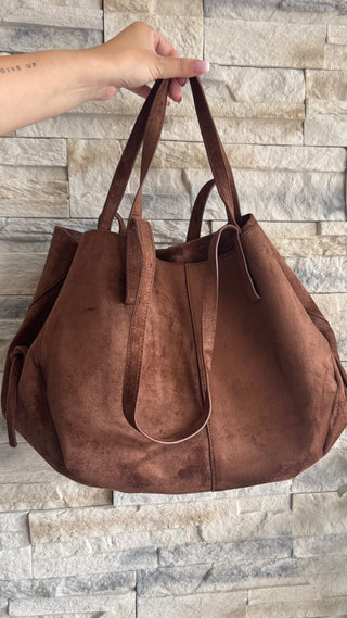 Sac ESSENTIEL en daim (Camel)