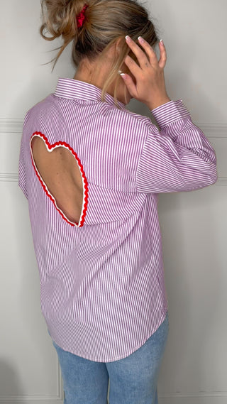 Chemise cœur (violette)