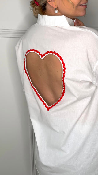 Chemise cœur (blanche)