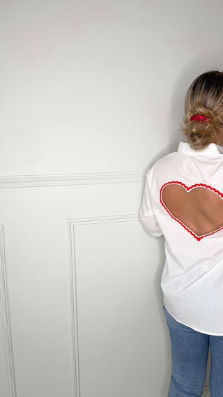 Chemise cœur (blanche)