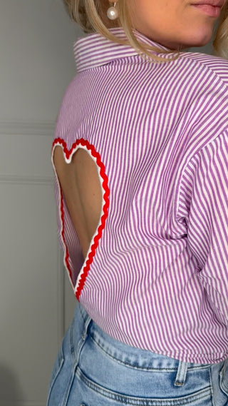 Chemise cœur (violette)