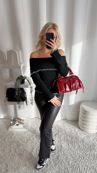Top Bardot (noir)